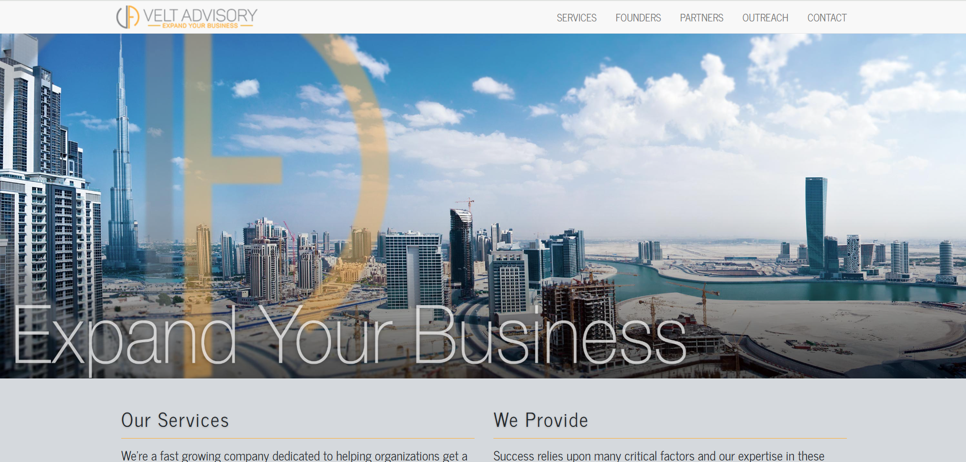 Landing page template
